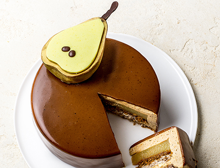 entremets praliné poire Wolfberger